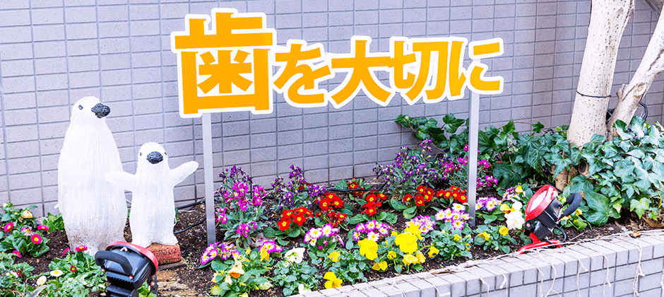 店頭の花壇は患者様に好評です！